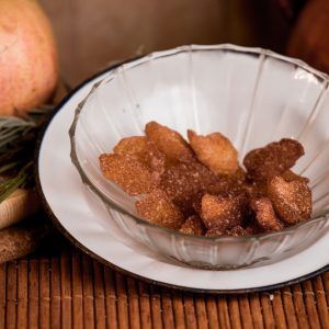Manzana deshidratada con canela