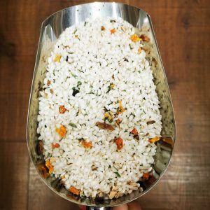 Risotto con boletus y calabaza